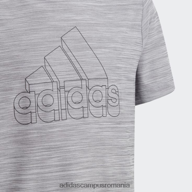 adidas campus romania tricou aeroready heather gri adidas copii gri/alb J266N219026