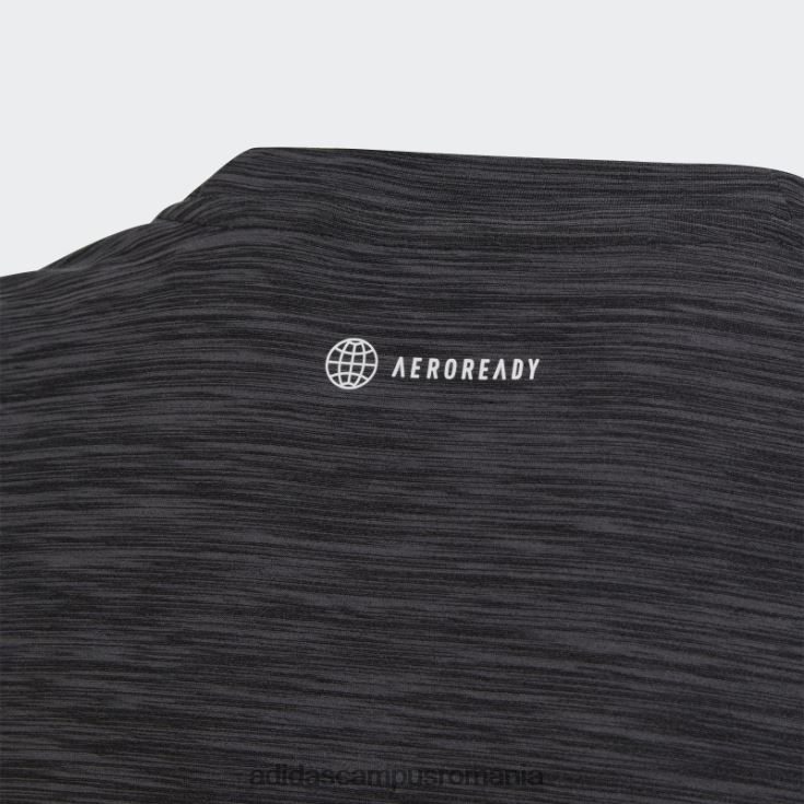 adidas campus romania tricou aeroready heather gri copii gri/negru J266N219046