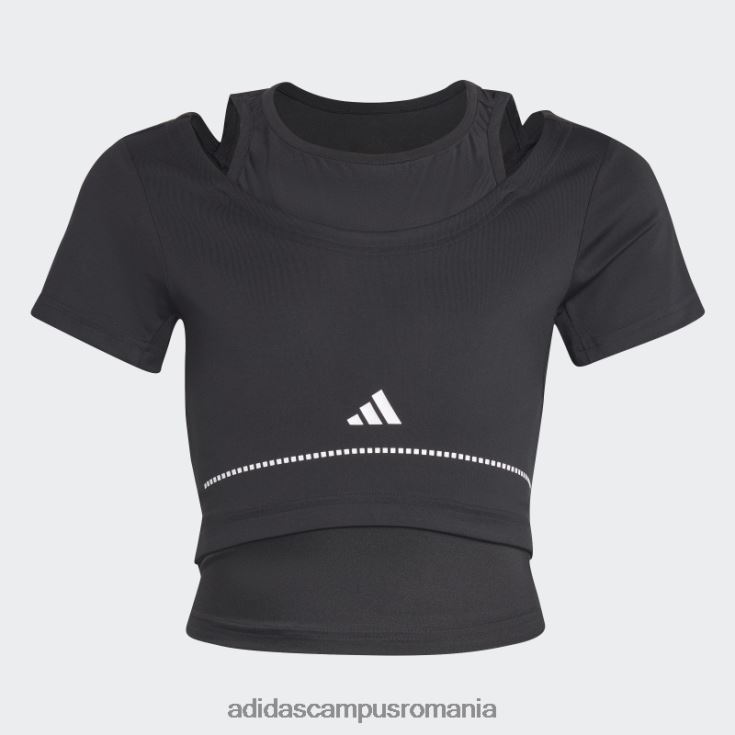 adidas campus romania tricou aeroready negru copii alb negru J266N219183