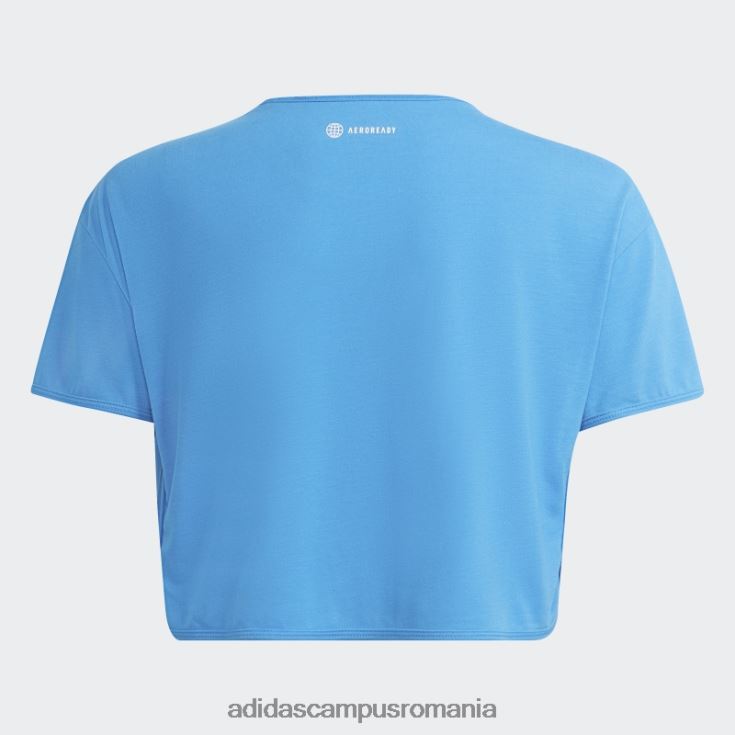 adidas campus romania tricou albastru cu logo decupat aeroready power training copii albastru/roz/roz strălucitor/cer J266N219241