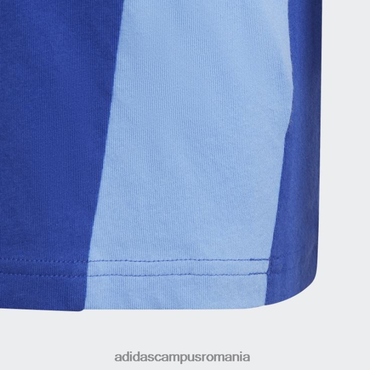 adidas campus romania tricou blue essentials colorblock copii albastru alb J266N211860