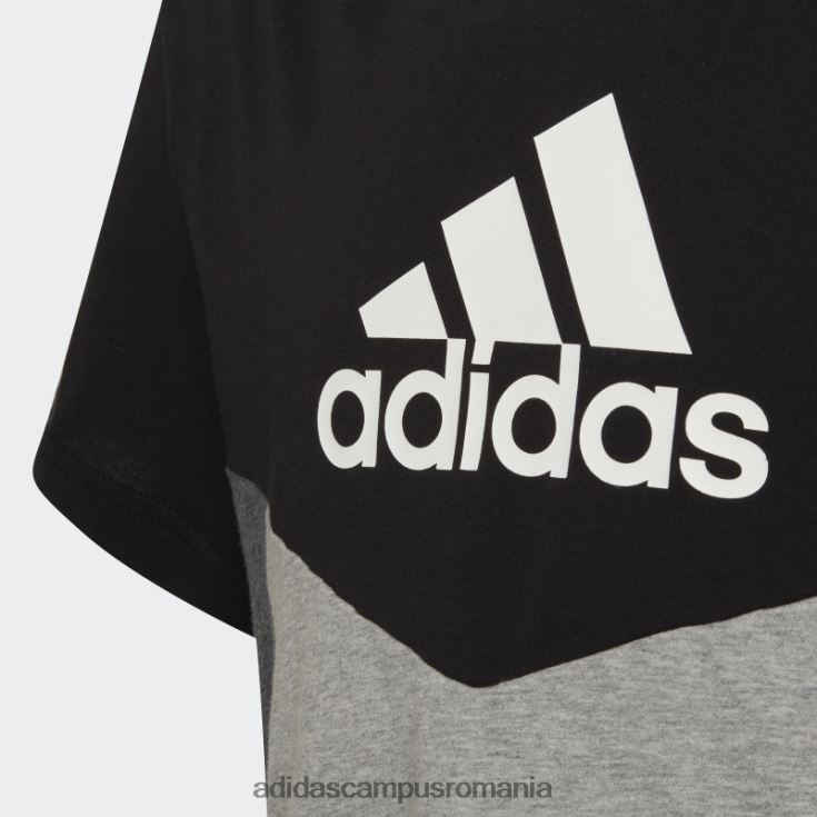 adidas campus romania tricou colorblock negru adidas copii negru/gri mediu/alb J266N219230