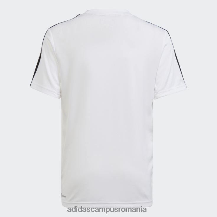 adidas campus romania tricou cu 3 dungi aeroready cu trenuri albe essentials copii alb negru J266N211621