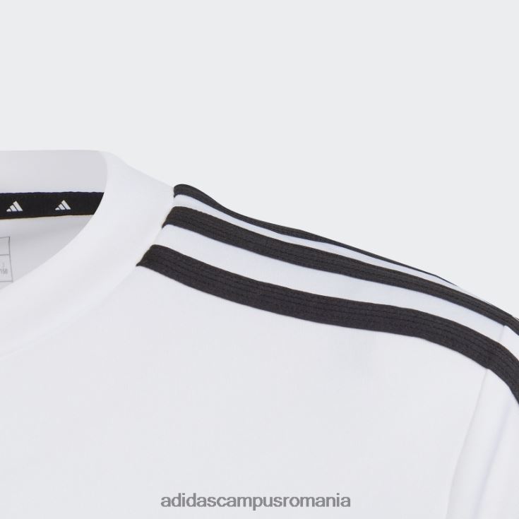 adidas campus romania tricou cu 3 dungi aeroready cu trenuri albe essentials copii alb negru J266N211621