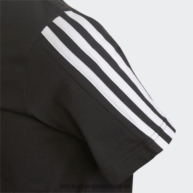 adidas campus romania tricou cu 3 dungi cu icoane viitoare negre copii alb negru J266N23803