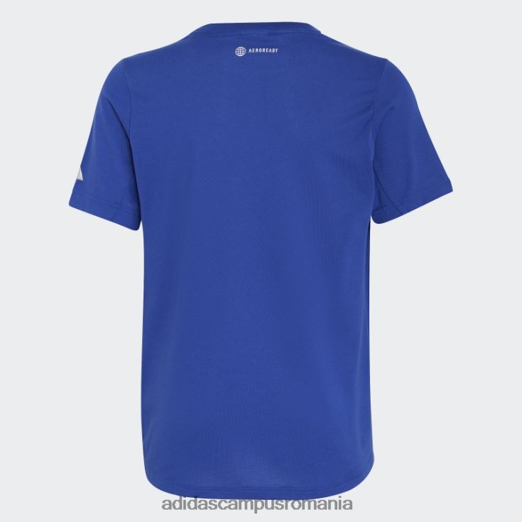 adidas campus romania tricou cu grafic aeroready albastru adidas copii albastru alb J266N211763