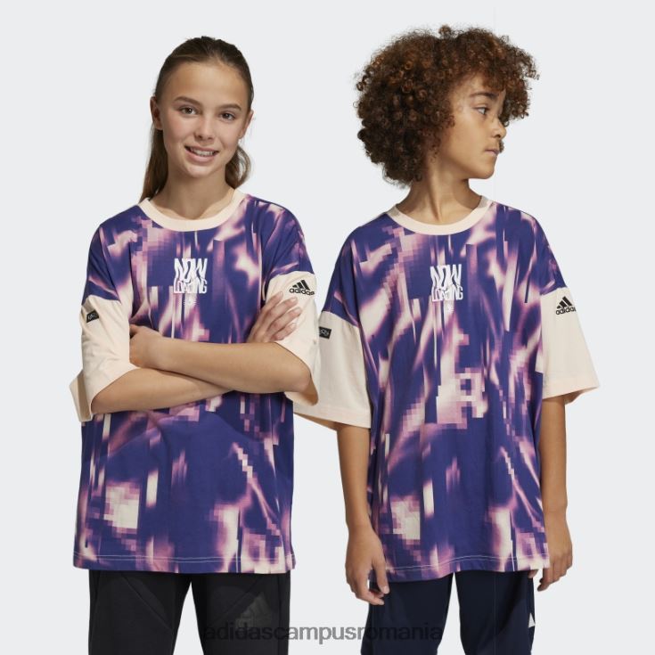adidas campus romania tricou cu imprimeu arkd3 fucsia adidas copii fucsia/portocaliu J266N218624