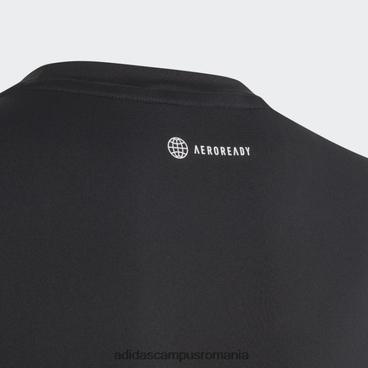 adidas campus romania tricou cu logo aeroready cu iconițe de tren negru copii negru/albastru J266N211782