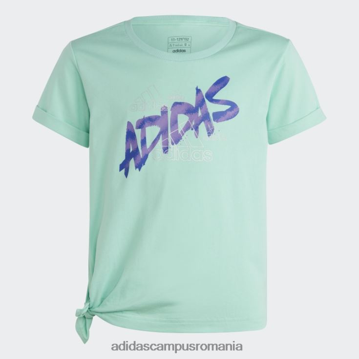 adidas campus romania tricou cu noduri de dans verde copii verde/argintiu J266N219147