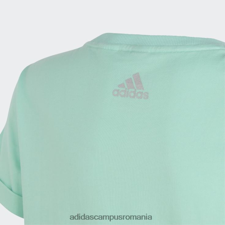 adidas campus romania tricou cu noduri de dans verde copii verde/argintiu J266N219147