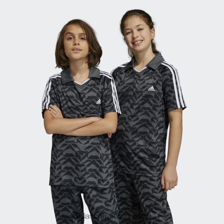 adidas campus romania tricou de sărbătoare de fotbal gri copii gri/negru/alb J266N211887