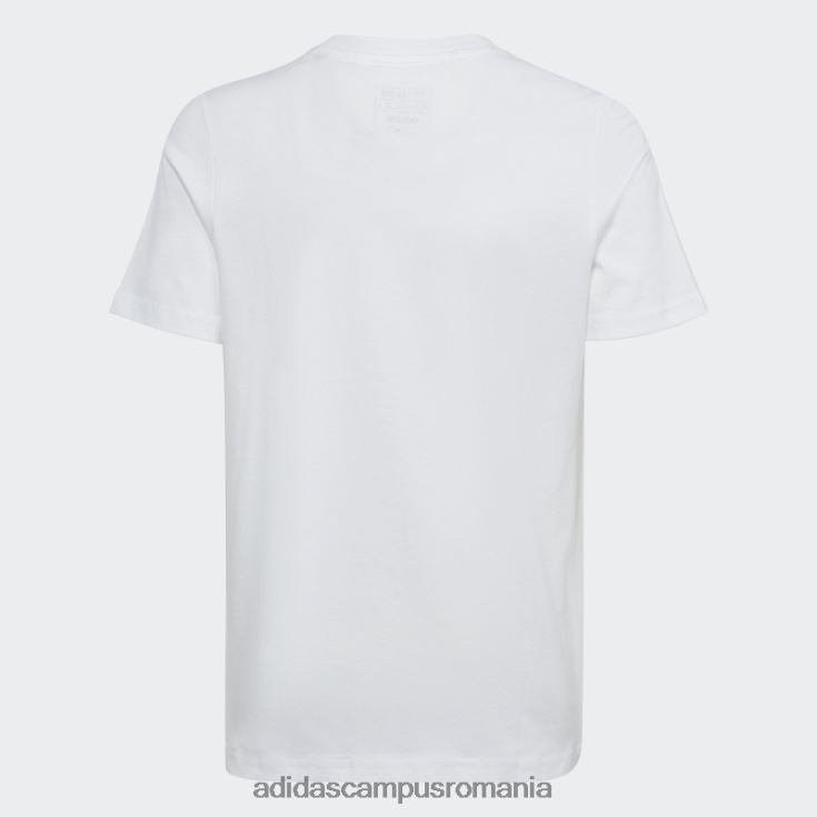 adidas campus romania tricou din bumbac cu logo mare essentials alb copii alb negru J266N218631
