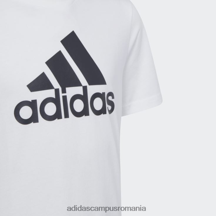 adidas campus romania tricou din bumbac cu logo mare essentials alb copii alb negru J266N218631