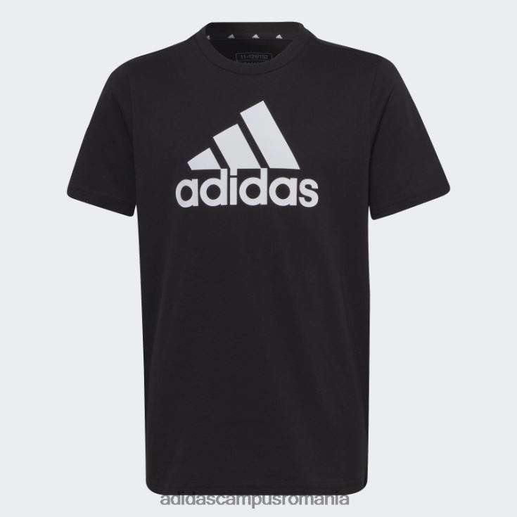 adidas campus romania tricou din bumbac cu logo mare essentials negru copii alb negru J266N218536