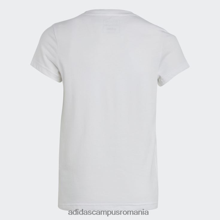 adidas campus romania tricou din bumbac essentials logo mare alb copii alb negru J266N23451