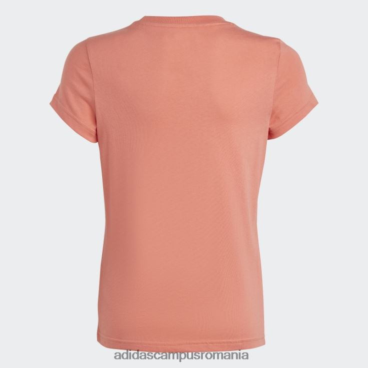 adidas campus romania tricou din bumbac essentials logo mare coral copii coral/alb J266N212110