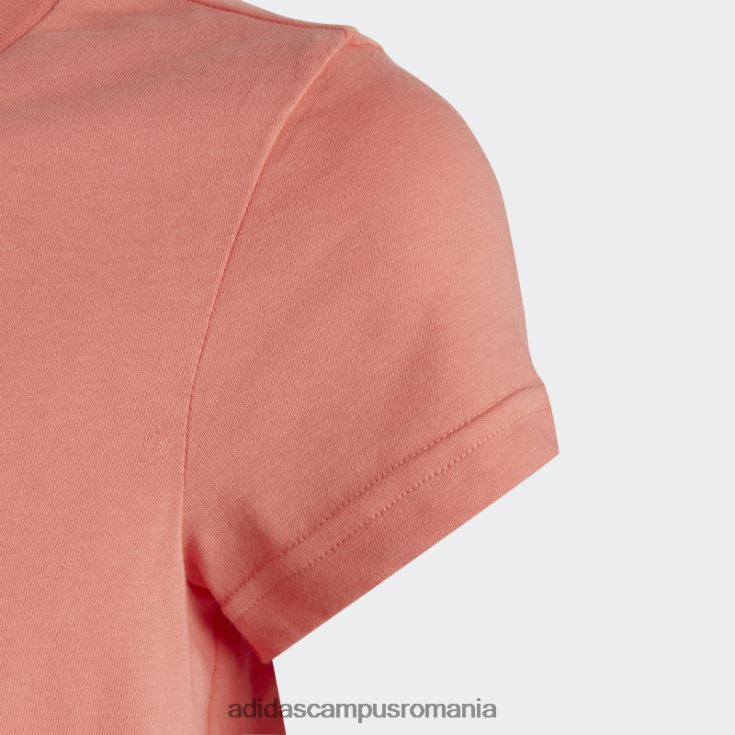 adidas campus romania tricou din bumbac essentials logo mare coral copii coral/alb J266N212110