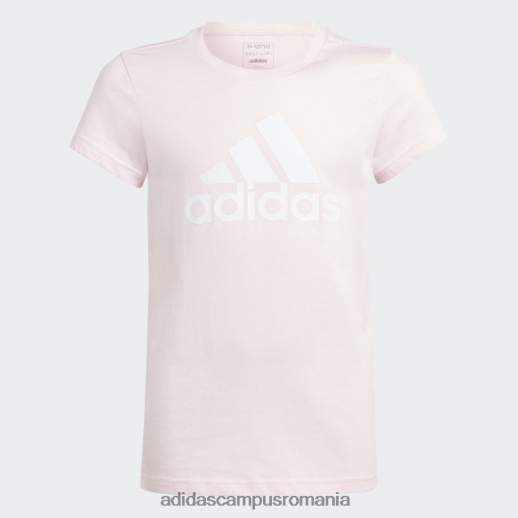adidas campus romania tricou din bumbac essentials logo mare roz copii roz/alb J266N212116