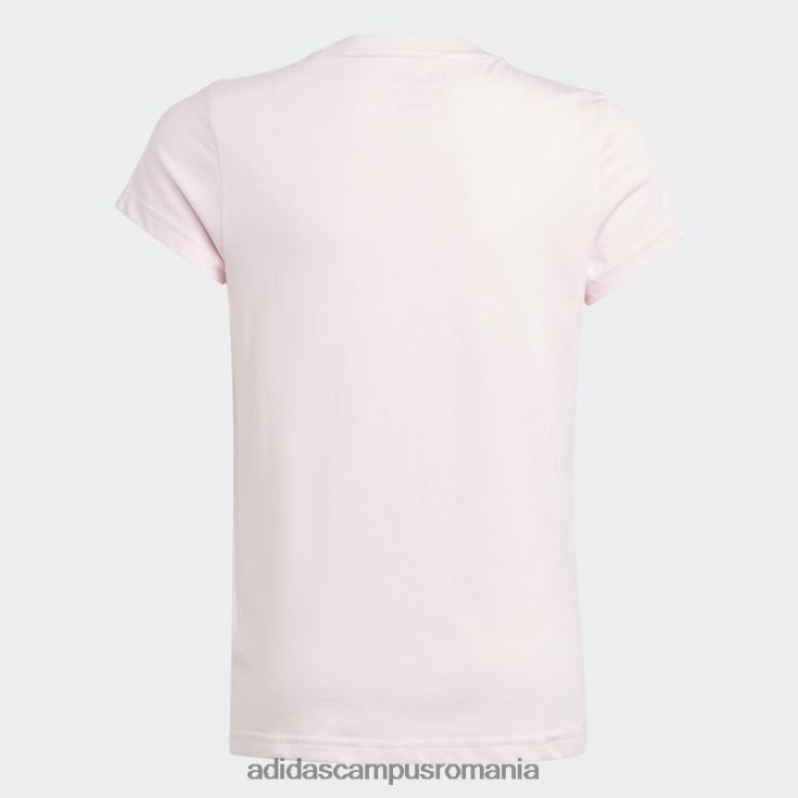 adidas campus romania tricou din bumbac essentials logo mare roz copii roz/alb J266N212116