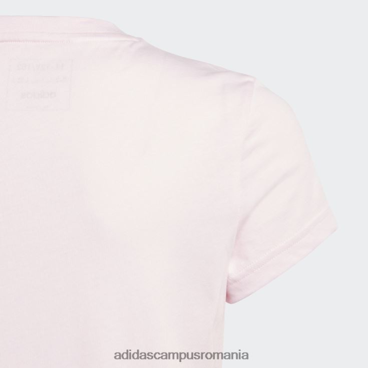 adidas campus romania tricou din bumbac essentials logo mare roz copii roz/alb J266N212116