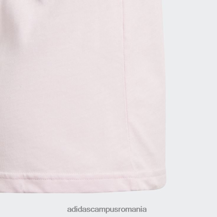 adidas campus romania tricou din bumbac essentials logo mare roz copii roz/alb J266N212116