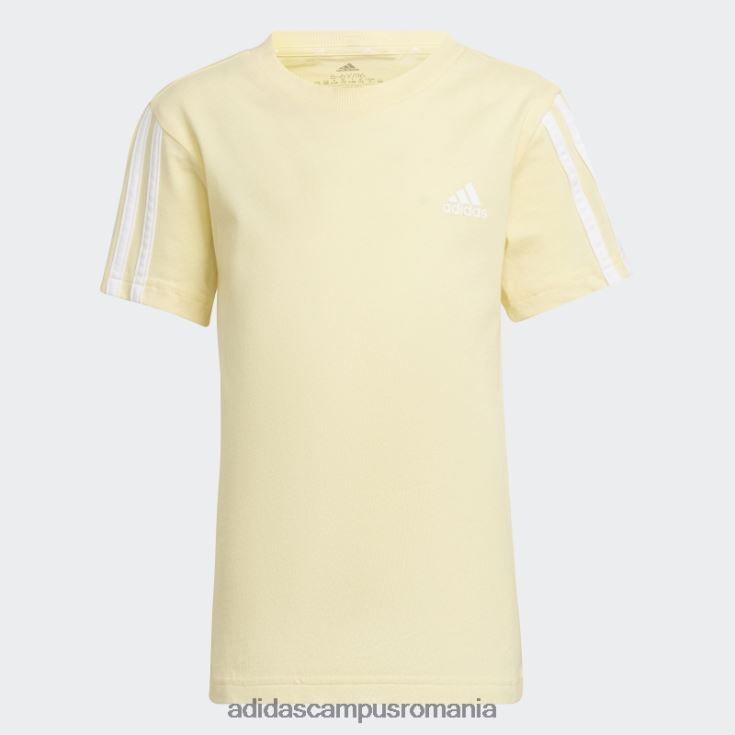 adidas campus romania tricou essentials cu 3 dungi galben copii galben/alb J266N23799