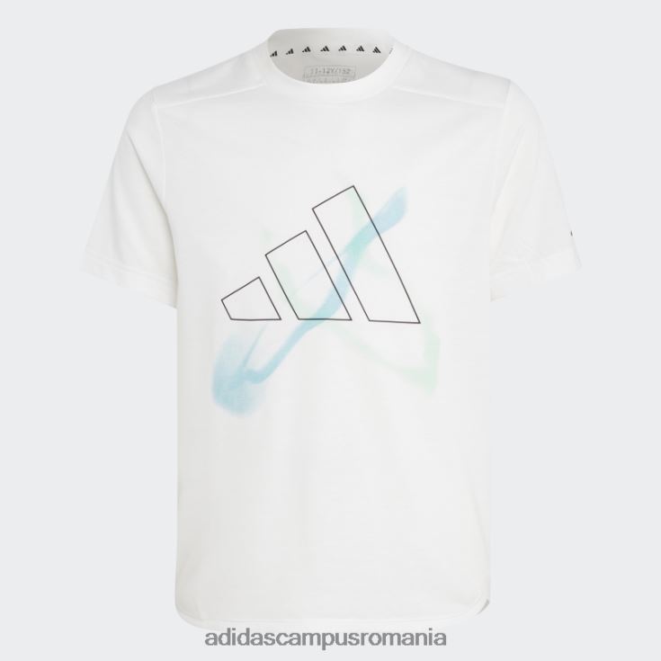 adidas campus romania tricou grafic aeroready alb adidas copii alb negru J266N218492