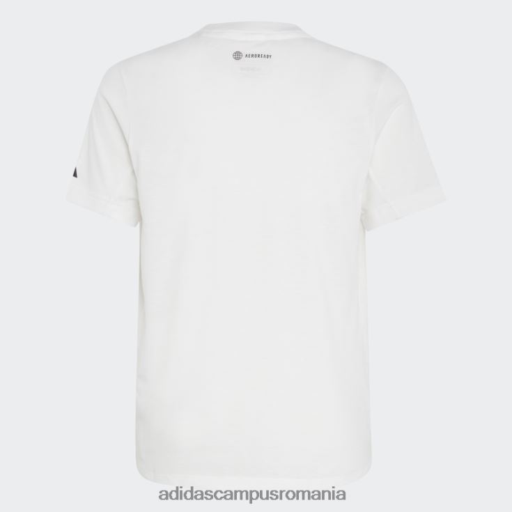 adidas campus romania tricou grafic aeroready alb adidas copii alb negru J266N218492