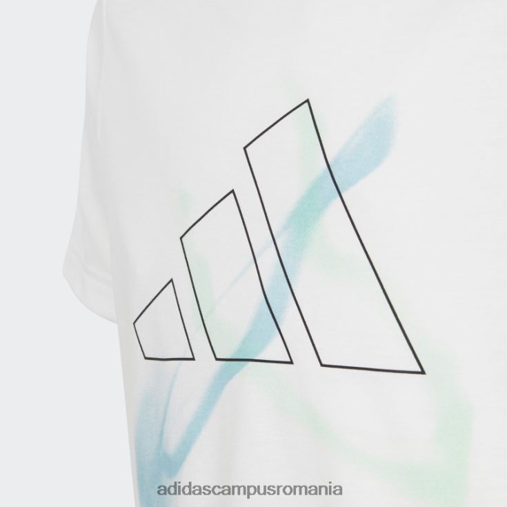 adidas campus romania tricou grafic aeroready alb adidas copii alb negru J266N218492