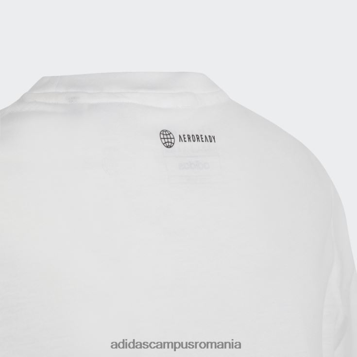 adidas campus romania tricou grafic aeroready alb adidas copii alb negru J266N218492