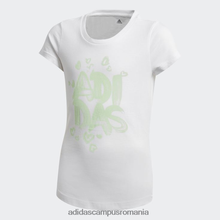 adidas campus romania tricou grafic alb fierbinte copii alb J266N219253