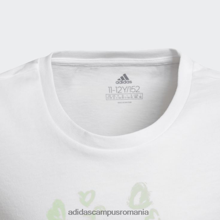 adidas campus romania tricou grafic alb fierbinte copii alb J266N219253
