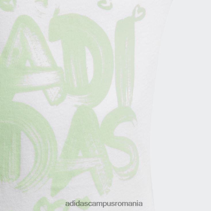 adidas campus romania tricou grafic alb fierbinte copii alb J266N219253