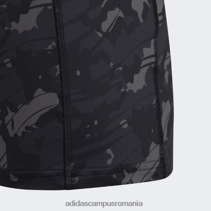 adidas campus romania tricou gri aeroready techfit cu imprimeu camo copii gri/carbon/negru/alb J266N218569