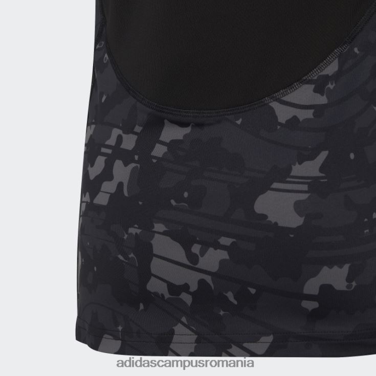 adidas campus romania tricou gri aeroready techfit cu imprimeu camo copii gri/carbon/negru/alb J266N218569