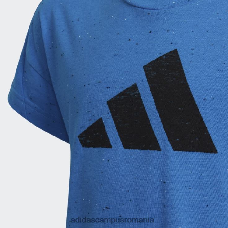 adidas campus romania tricou liber din bumbac cu 3 dungi blue mel future icons copii albastru mel/negru J266N219247