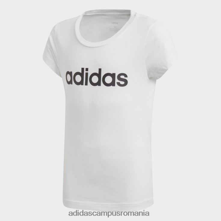 adidas campus romania tricou liniar essentials alb copii alb negru J266N23476