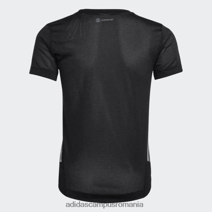 adidas campus romania tricou negru aeroready cu 3 dungi adidas copii negru argintiu J266N218561