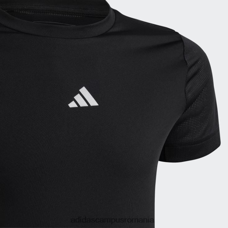 adidas campus romania tricou negru aeroready cu 3 dungi adidas copii negru argintiu J266N218561