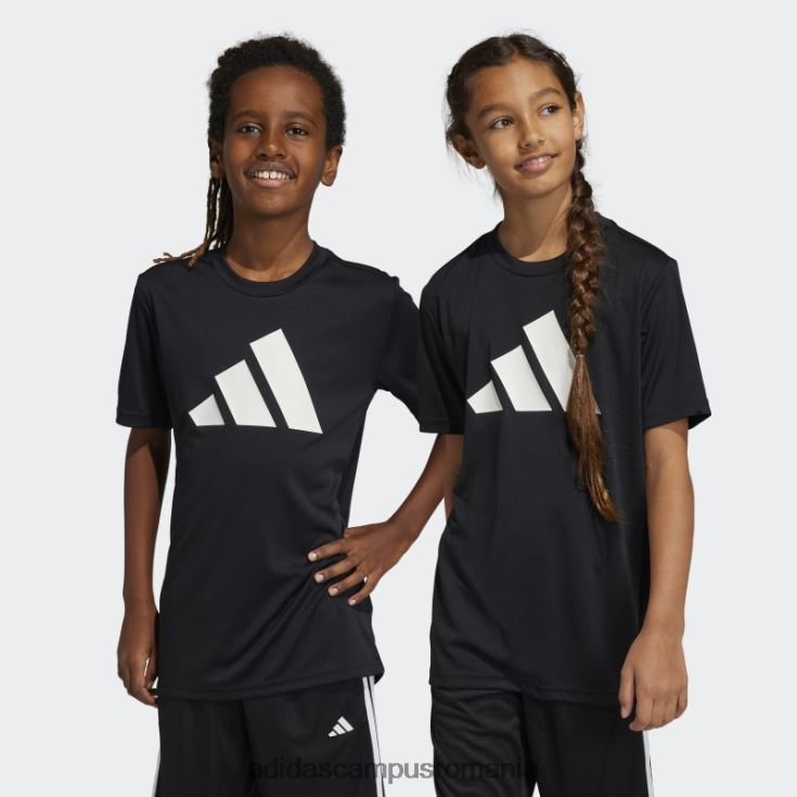 adidas campus romania tricou negru cu logo-ul aeroready de tren essentials copii alb negru J266N211788