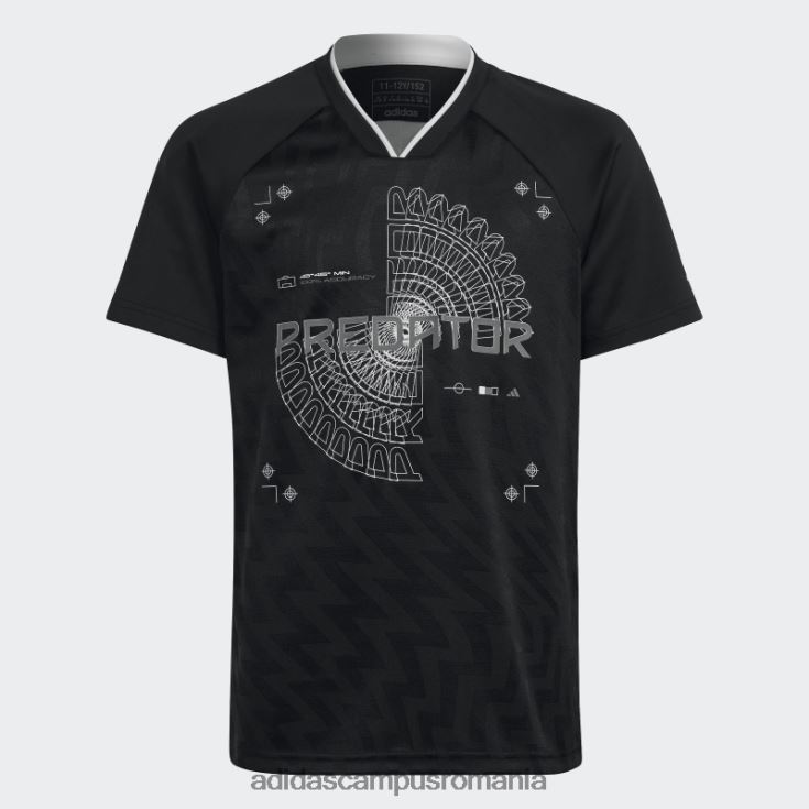 adidas campus romania tricou negru de prădător inspirat de fotbal copii negru/gri/alb J266N218754