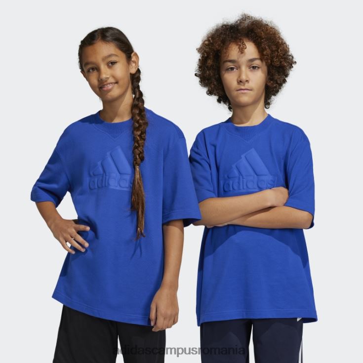 adidas campus romania tricou piqué cu logo future icons albastru copii albastru J266N211863