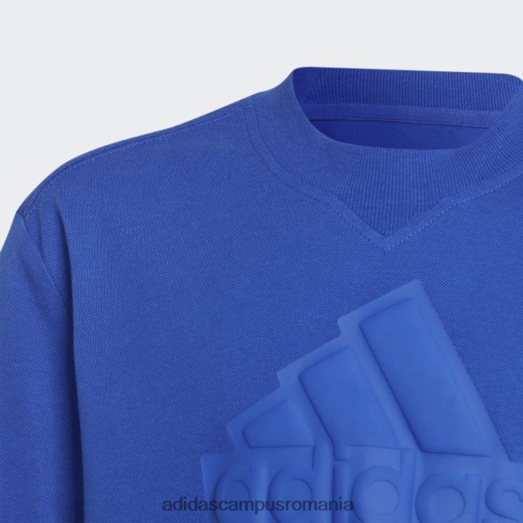 adidas campus romania tricou piqué cu logo future icons albastru copii albastru J266N211863