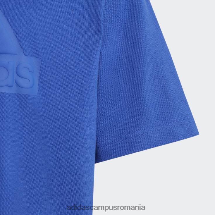 adidas campus romania tricou piqué cu logo future icons albastru copii albastru J266N211863