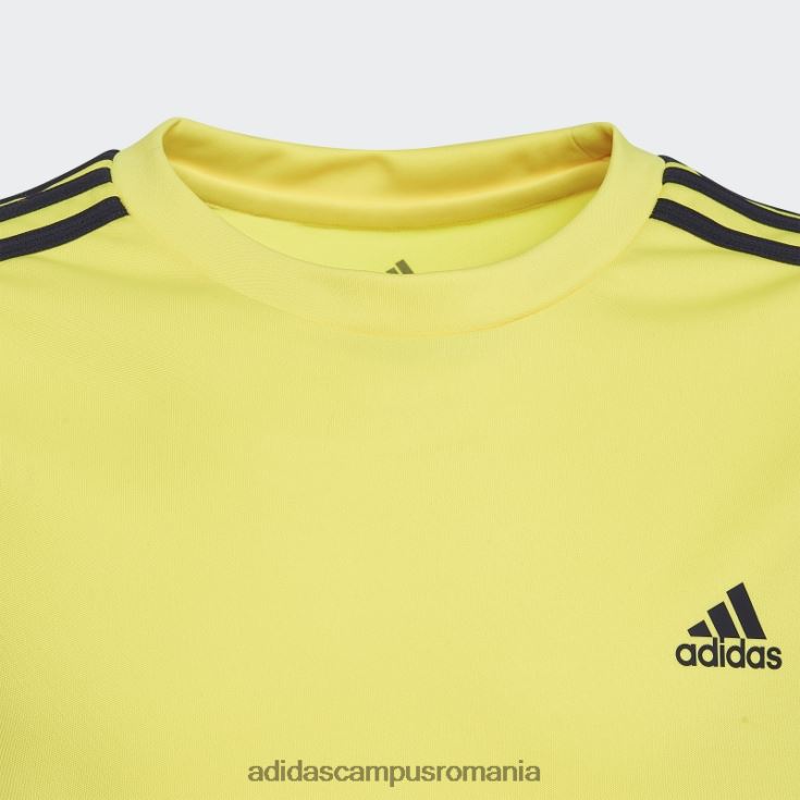 adidas campus romania tricou proiectat cu 2 mișcări cu 3 dungi galben copii galben/cerneală J266N211953
