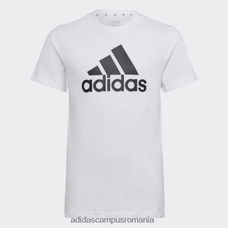 adidas campus romania tricou subțire din bumbac cu logo mare alb essentials copii alb negru J266N218664