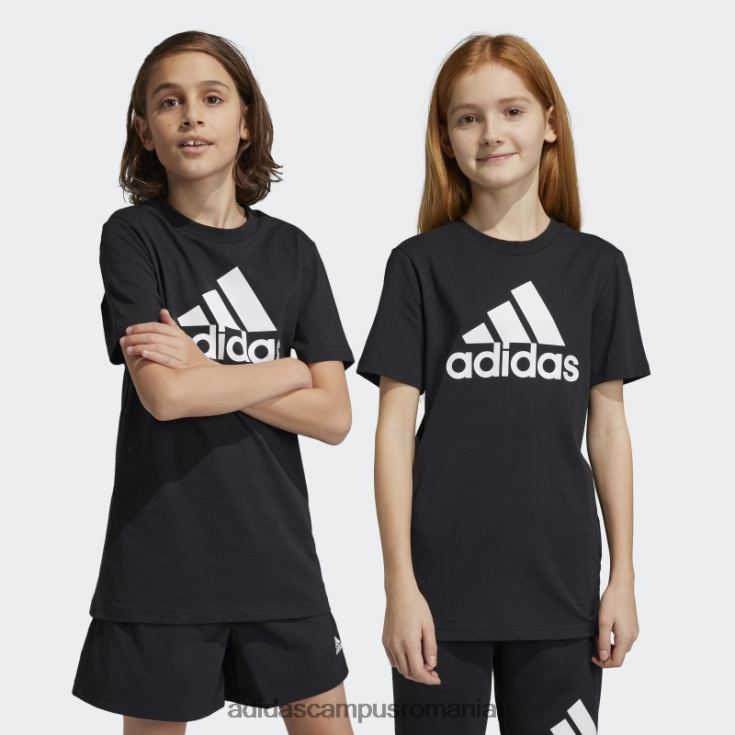 adidas campus romania tricou subțire din bumbac cu logo mare negru adidas copii alb negru J266N23342