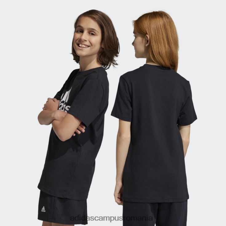 adidas campus romania tricou subțire din bumbac cu logo mare negru essentials copii alb negru J266N218550