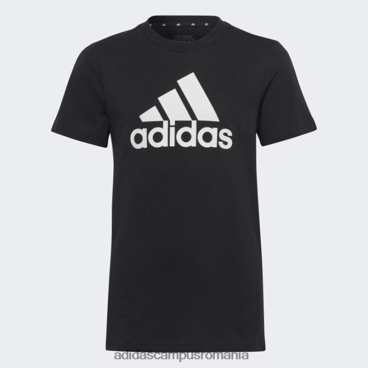 adidas campus romania tricou subțire din bumbac cu logo mare negru essentials copii alb negru J266N218550
