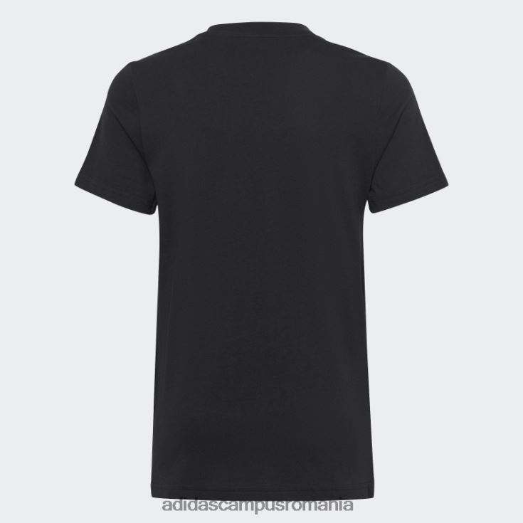 adidas campus romania tricou subțire din bumbac cu logo mare negru essentials copii alb negru J266N218550